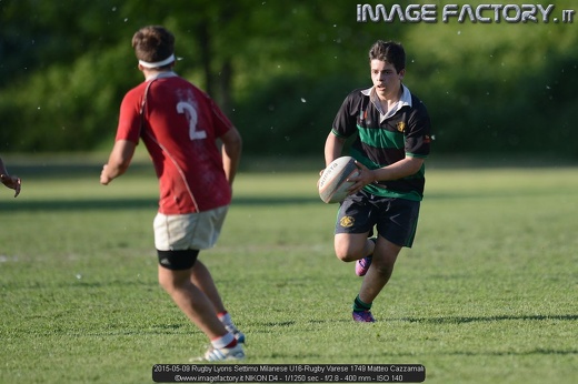 2015-05-09 Rugby Lyons Settimo Milanese U16-Rugby Varese 1749 Matteo Cazzamali